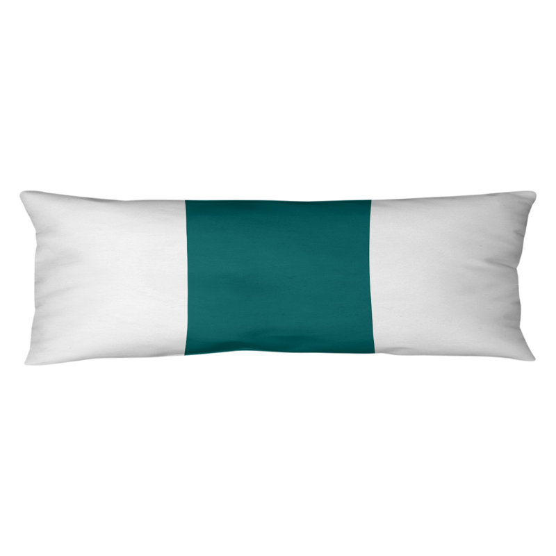 Oreiller de corps en polyester / polyester Arizona Football Stripes, Blanc / aqua, Football Miami