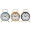Searle Modern & Contemporary Analog Stainless Steel Quartz Alarm Tabletop Clock in Blue/Orange/Purple