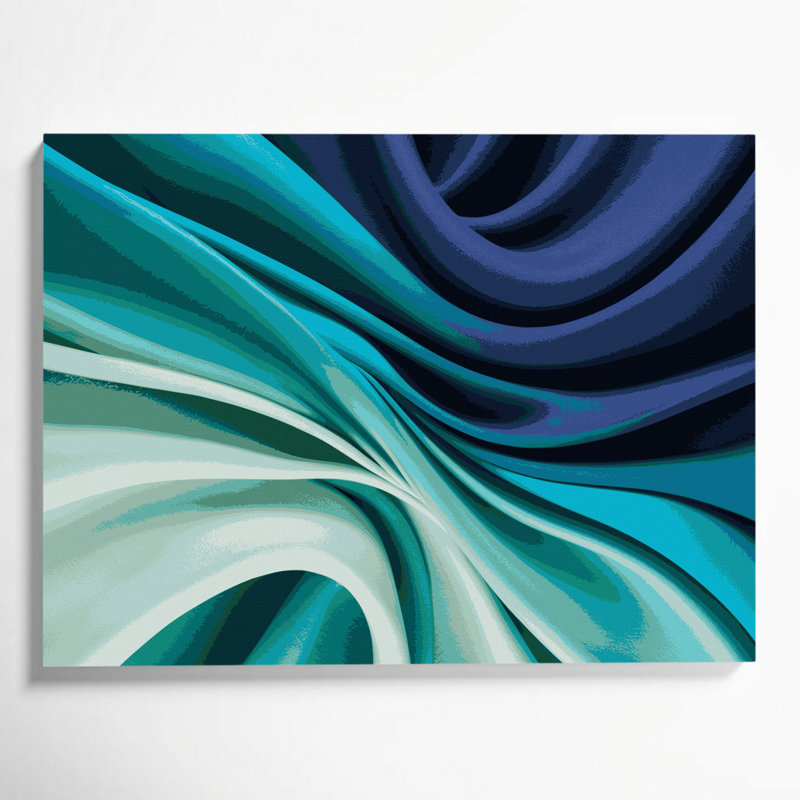 «Gradient Abstract 44 Green», art mural sur toile, H 20 po x l 30 po