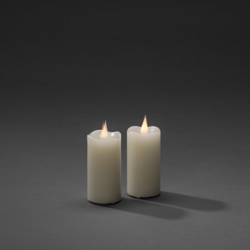 Unscented Flameless Battery Candle, 10cm H x 5cm W x 5cm D, 2