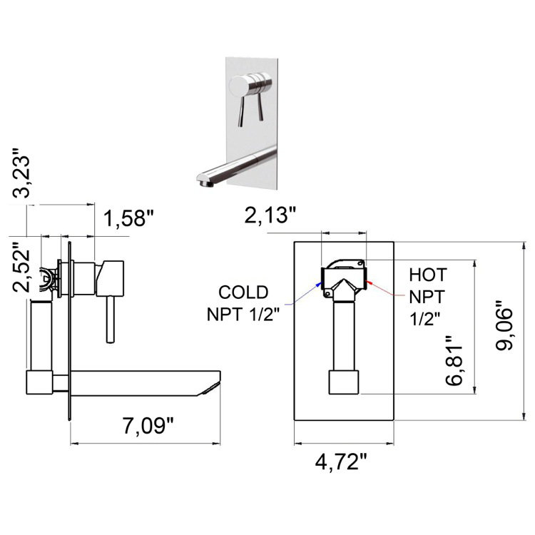 Wall Tub Spout
