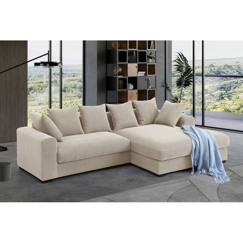 Canapé modulaire avec repose-pieds Irine, Beige