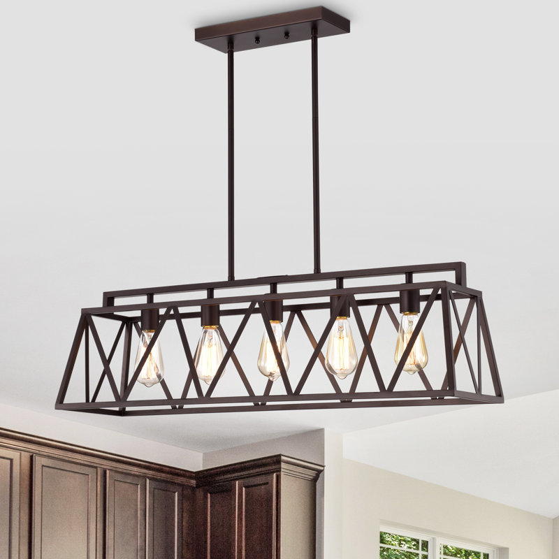 Hakim 5 - Light Kitchen Island Pendant, Oil Rubbed Bronze
