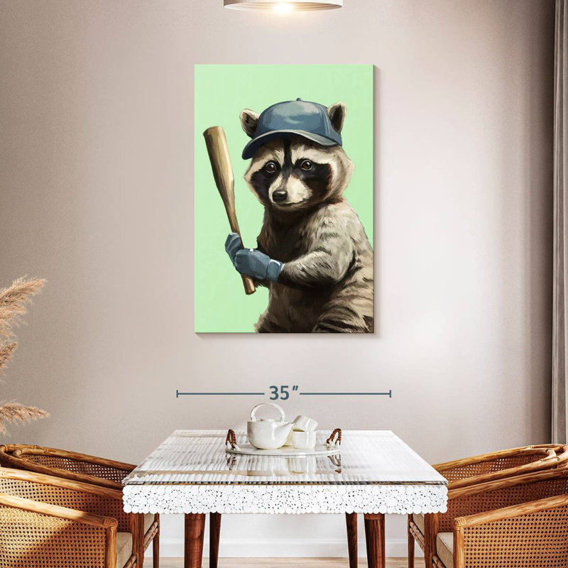 Ketti Sporty Racoon - Baseball, H 45 po x l 30 po