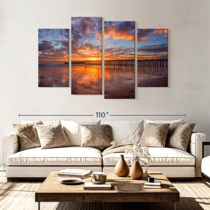 Coucher de soleil de Nicci, H 54 po x l 84 po