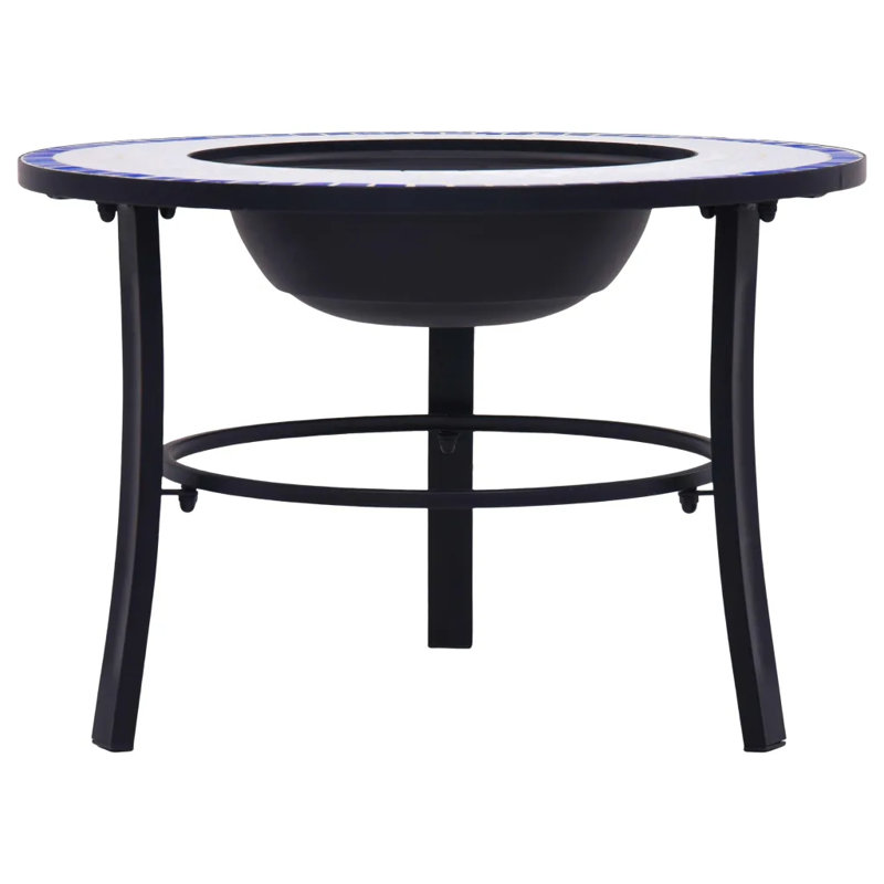 Eastchester Mosaic Fire Pit 68cm Ceramic, Blue/White
