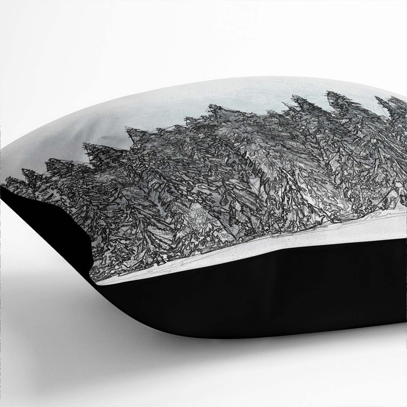 Square Throw Cushion, 40cm H x 40cm W x 15cm D, Black