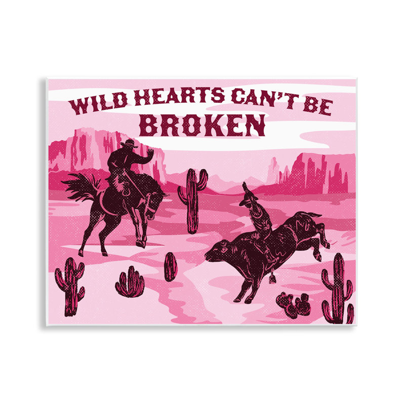 Plaque murale Wild Hearts Impossible Be Broken, design par Diane Labombarbe