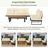 Outdoor Sectional Sofa Set Patio Conversation Set Patio Seating Group Outdoor Daybed with Adjustable Reclining Seats for Backyard, Poolside and Balcony,Beige