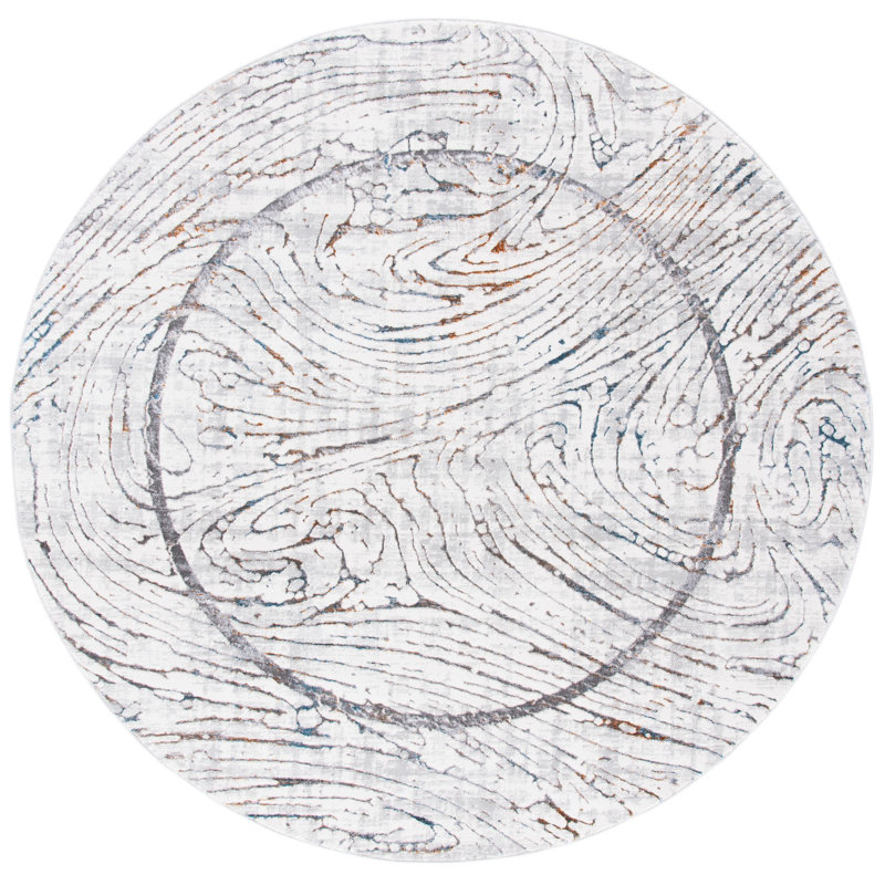 Framingham Performance Abstract Rug, Round 6'7"