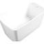 Baignoire autoportante 49 po en acrylique, trempage japonais carré, blanc brillant, baignoire élégante