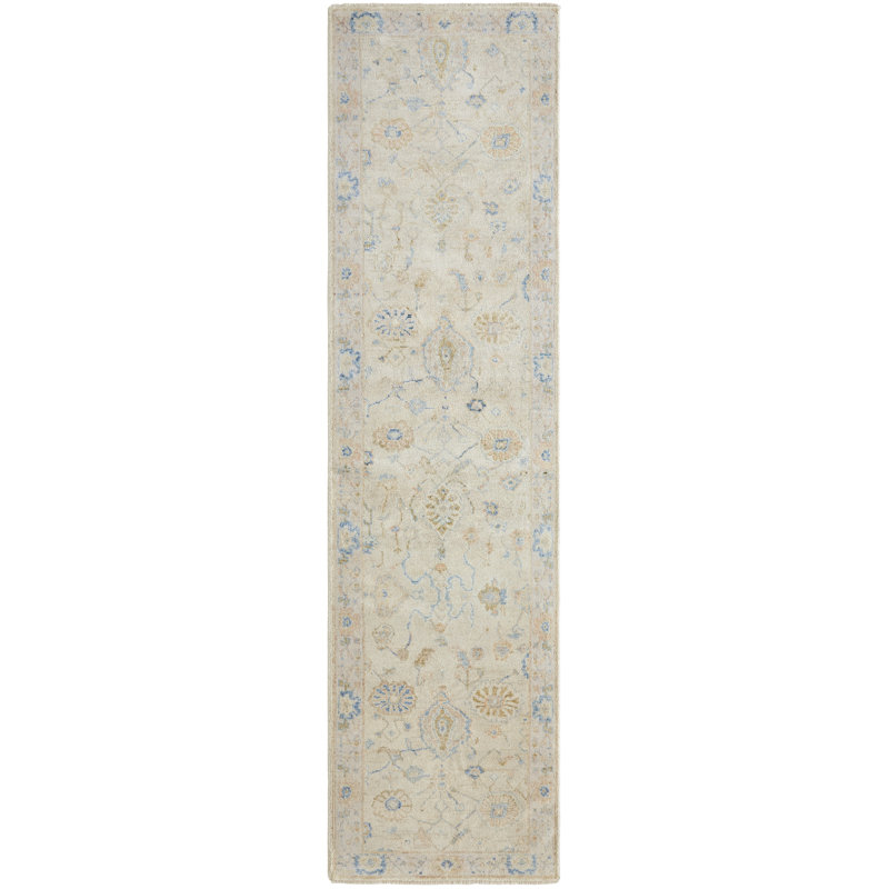 Galena Hand Knotted Wool Oriental Area Rug, Runner 2'6" x 10'