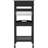 Utility Cart With Granite Top, Foldable Metal Basket, And Removable Tray For Versatile Storage
