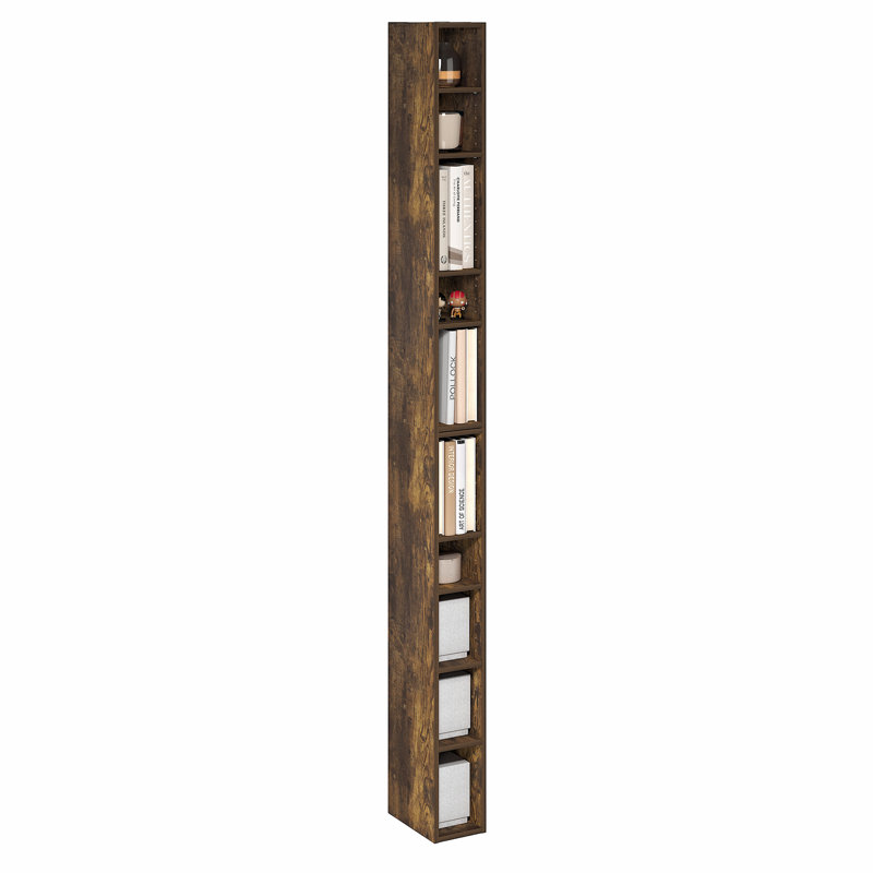 Étagère de rangement Fulda, (10 tablettes) H 78,74 po x l 5,9 po x P 9,3 po, Bois de pin ambré