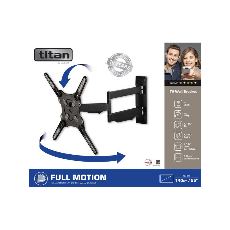 Titan Vivanco Single Screen Wall Mount