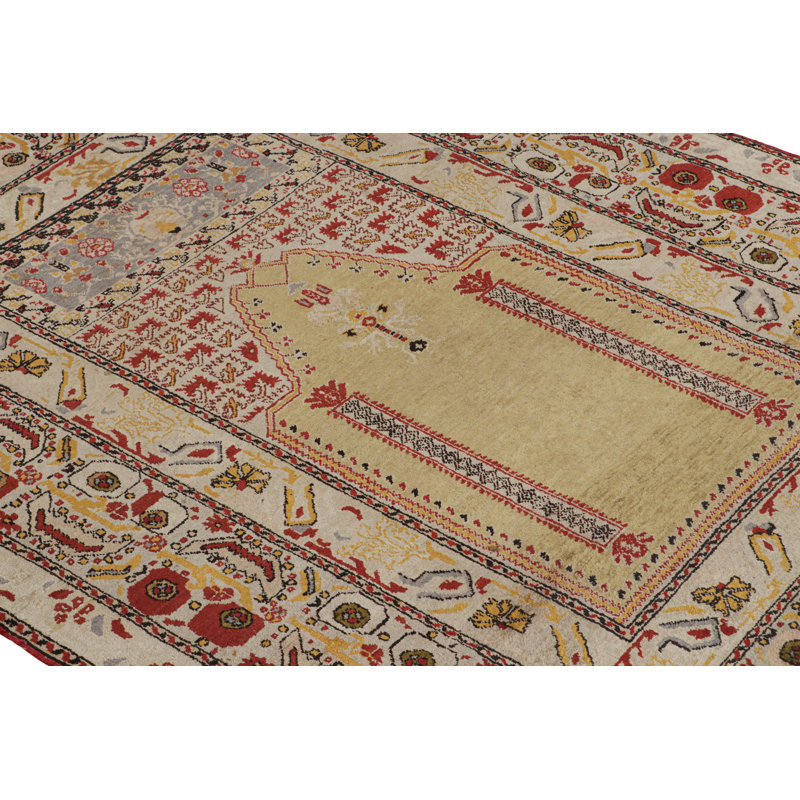 One-of-a-Kind 3'11”x4'11” Hand Knotted Area Rug