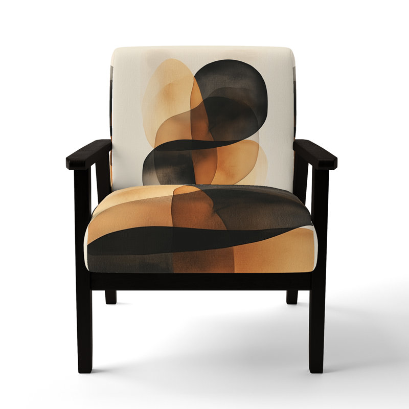 Chaise d'appoint Abstract Shapes, Black Square Arms