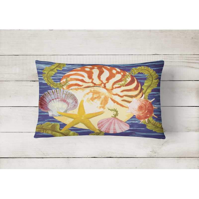 Outdoor Throw Pillow, Nautilus and Gulf and Sundial