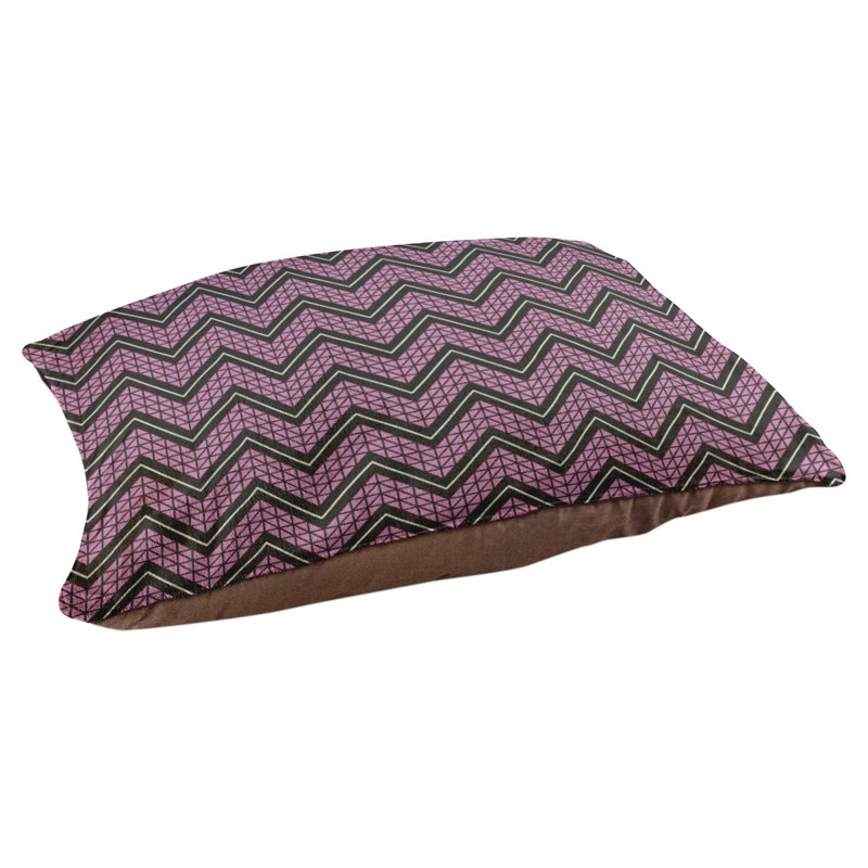 Coussin Chelan, Moyen (H 6,5 po x l 40 po x P 30 po), Mauve / Noir