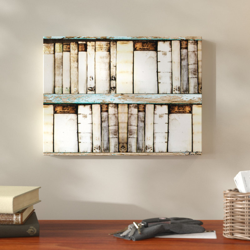 « rétro bibliorom », impression sur toile tendue, 12 po H x 16 po L x 1,5 po P