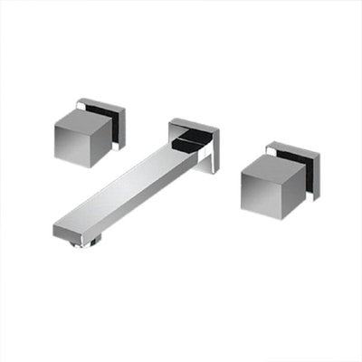 Mera Wall Mount Split Mixer Faucet Bathroom Chrome Finish Yes add No need