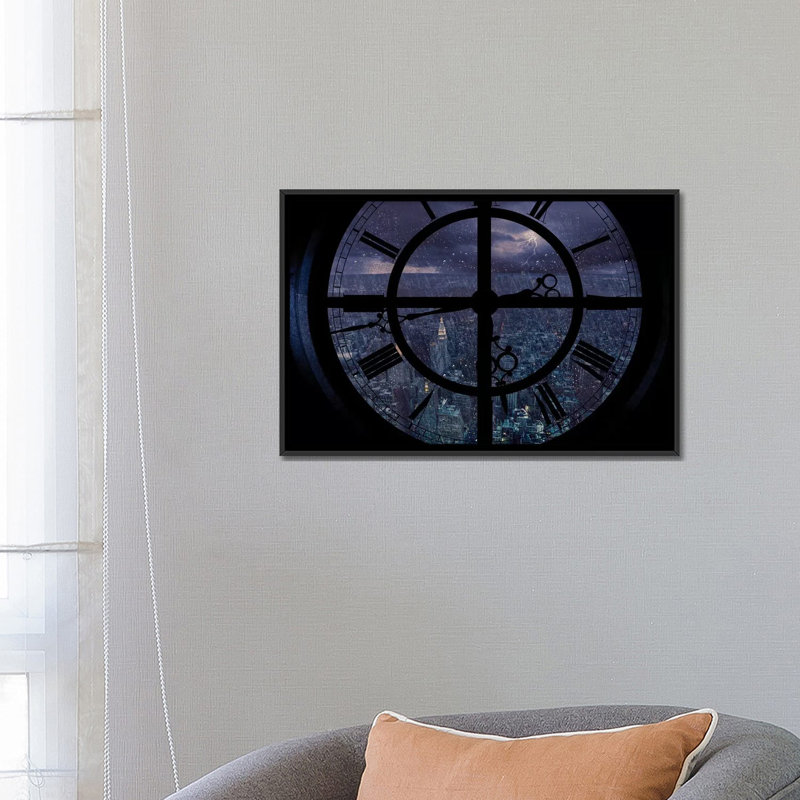 «Gotham Views from Above» par Jackson Carvalho, impression sur toile tendue, H 18 po x l 26 po x P 1,5 po, Pas de tapis