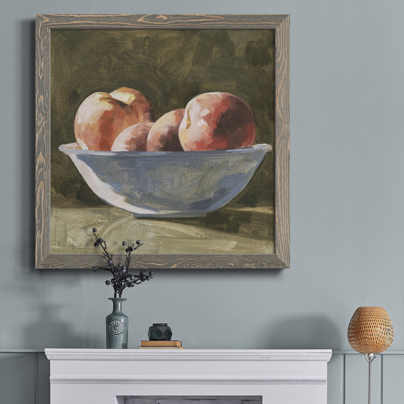 Bol de pêche I - art mural, H 20 po x l 20 po x P 1,5 po, Encadré gris