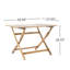 Table pliante en bois de 43,5 po, écoénergétique, prête pour l'extérieur