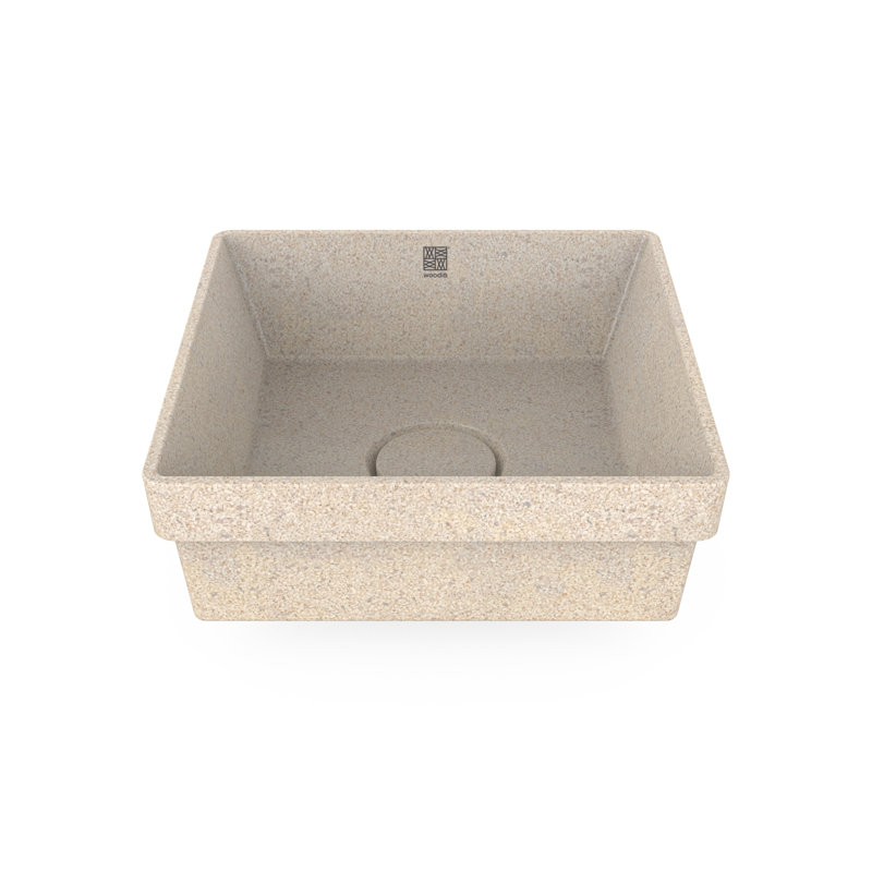 Cube40 15.75'' L Bathroom Sink, Polar