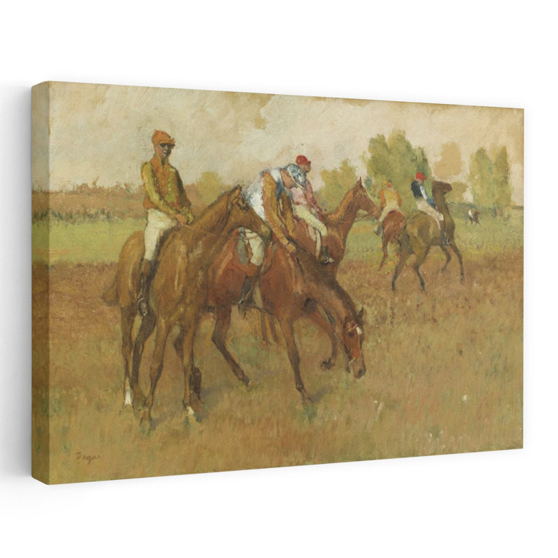 «Avant La Course» 1882-1888, reproduction d'art classique abstrait cheval contemporain, H 12 po x l 18 po