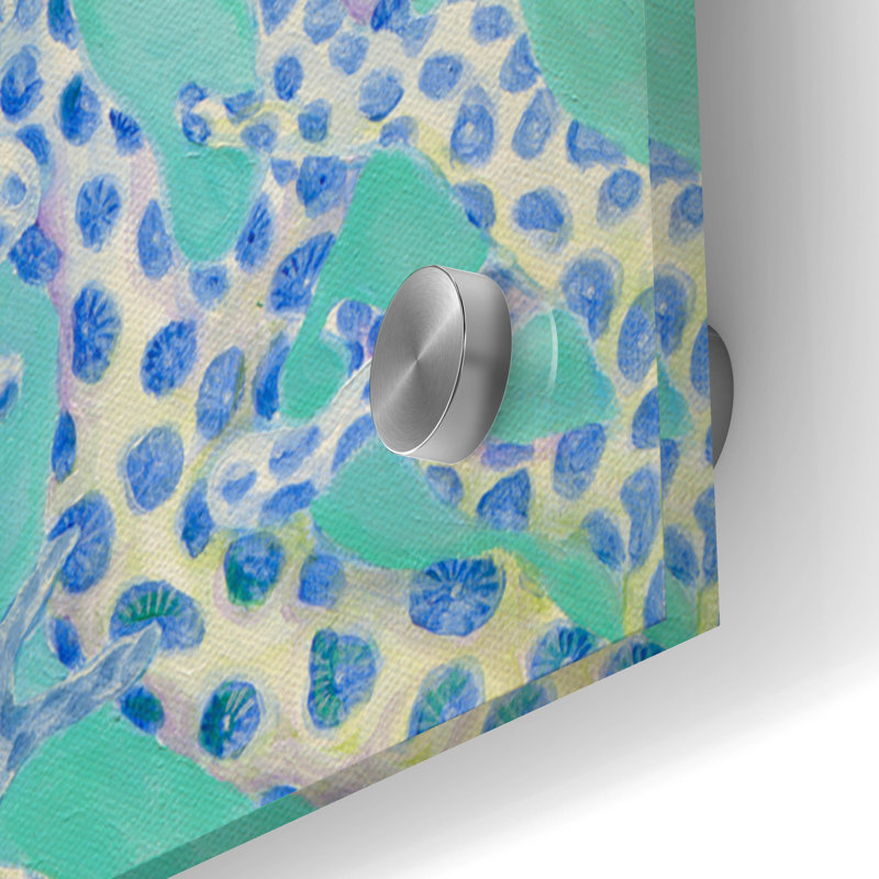 Beachcrest Home ™ «Coralation» par Tim Marsh, art mural en verre acrylique, H 16 po x l 48 po