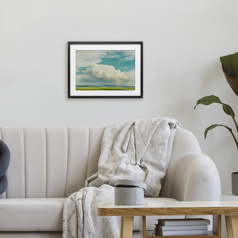«Happy Accidents Clouds», reproduction sous verre encadrée, conception par Annie Bailey Art, H 14 po x l 20 po