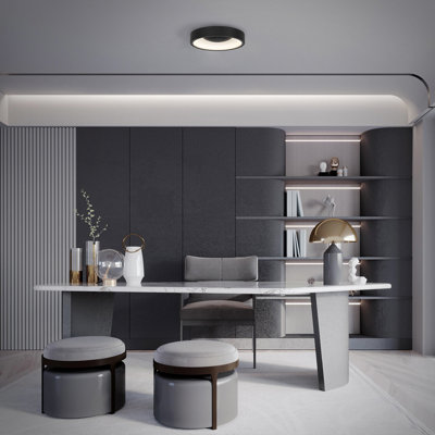 Plafonnier encastré à DEL Stellar, intérieur / extérieur à indice d'humidité, sélectionnable 5-CCT, à intensité variable
