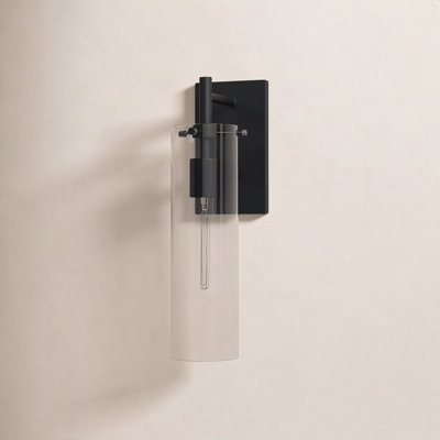 Gilbert Single Light Glass Dimmable Armed Sconce