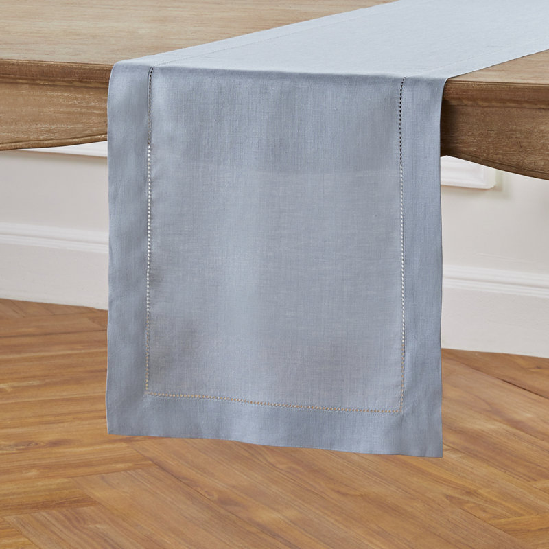 Cabana Stripe - 100% Pure Linen Table Runner, 36" x 14", Primrose Yellow/White