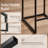 26" Counter Height Bar Stools, Chenille Upholstered, Industrial Metal Frame, Armless, Set of 2-129368234