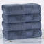 Ensemble de serviettes de bain 4 pièces Indigo, rayonne de bambou et coton, serviettes éponge-65084527