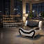 Fauteuil d'appoint 42 po en similicuir respirant-1613143787