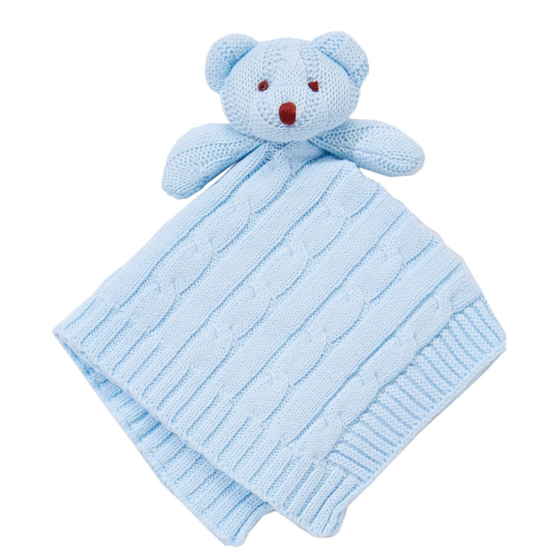 Tabor Cotton Baby Blanket, Blue