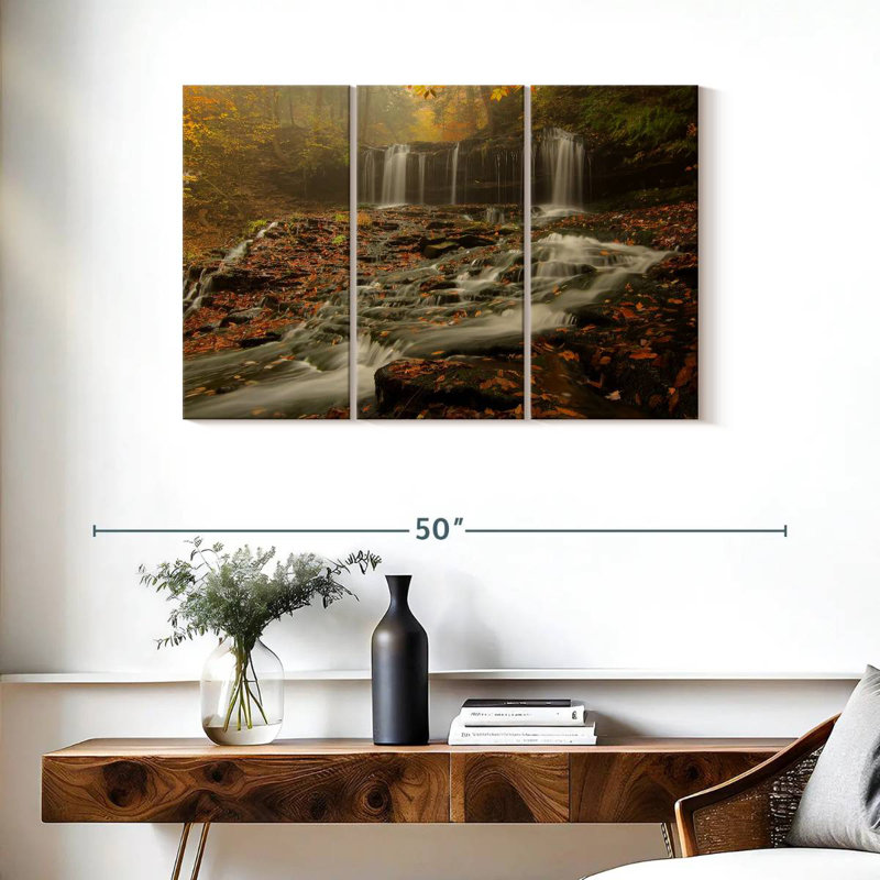 Kerrick Mystic Autumn Waterfall, 24" H x 38" W
