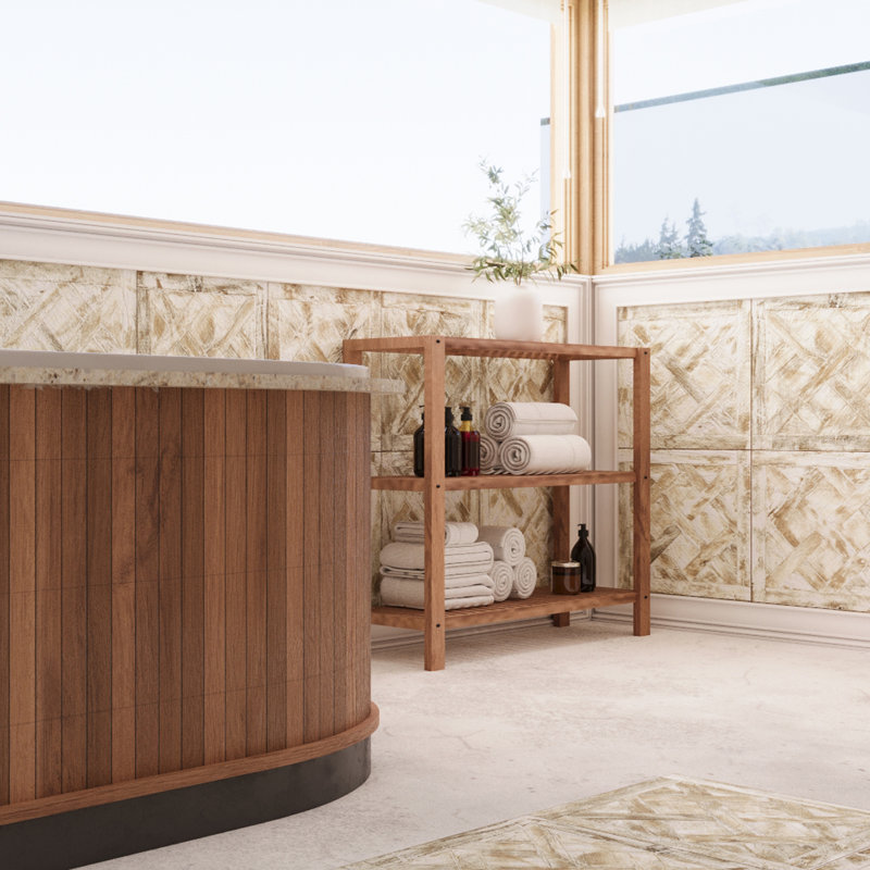 Kings Forest Lattice 17-5/8 In. X 17-5/8 In. Ceramic Floor And Wall Tile