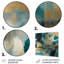 Vivid Emeral and Gold Contours Circles III - formes abstraites, art mural en métal-86700381