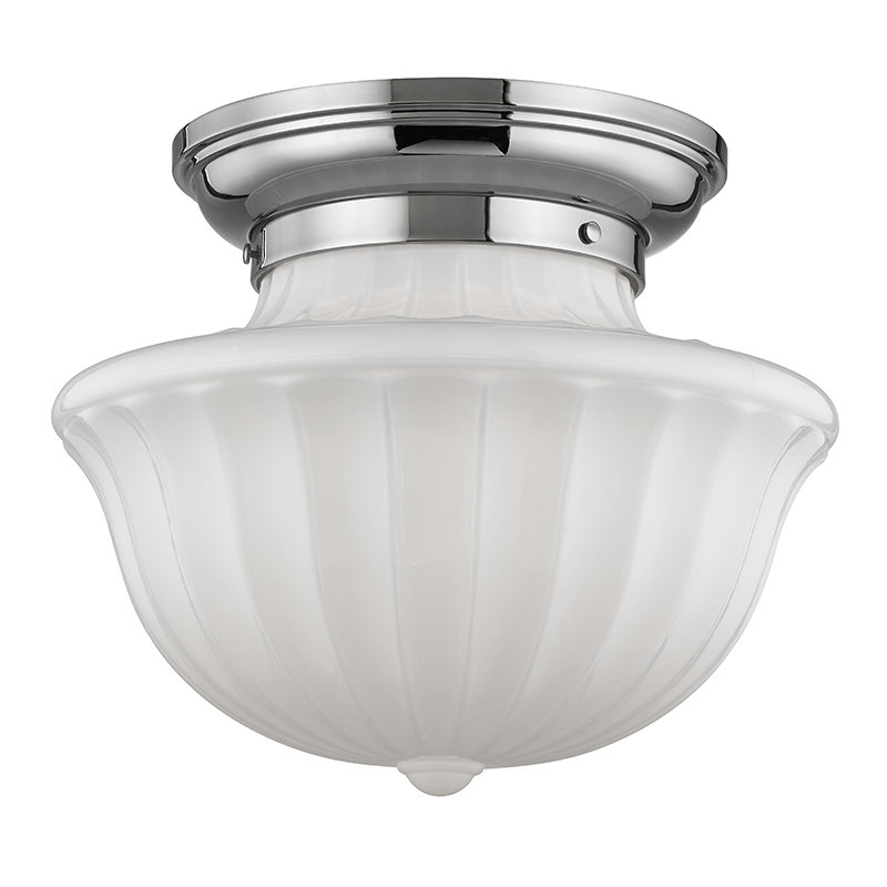 Plafonnier semi-encastré 1 lumière Maisie, Bronze vieilli, H 12,5 po x l 15 po