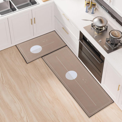 Striped Polyester Anti-Fatigue Non-Skid Kitchen Mat