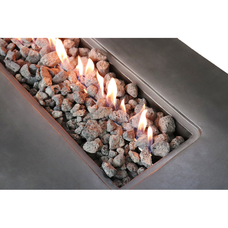 Foyer de table d'extérieur au propane / gaz naturel 24 po H, Gris anthracite