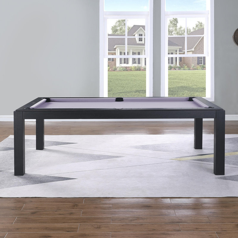 Table de billard Ashmont, 8 pi, Noir rétro, Bleu royal