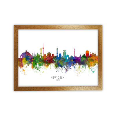 New Delhi India Skyline by Michael Tompsett - 1 Piece Wall Art