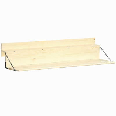 Table de balcon suspendue, barre de garde-corps pliable en bois d'épinette, table de service et bureau, peut accueillir jusqu'à 3,9 pouces