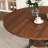 Extendable Round Table – 43" to 59" with Storage Shelf, Walnut & Black Metal, Seats 4-6