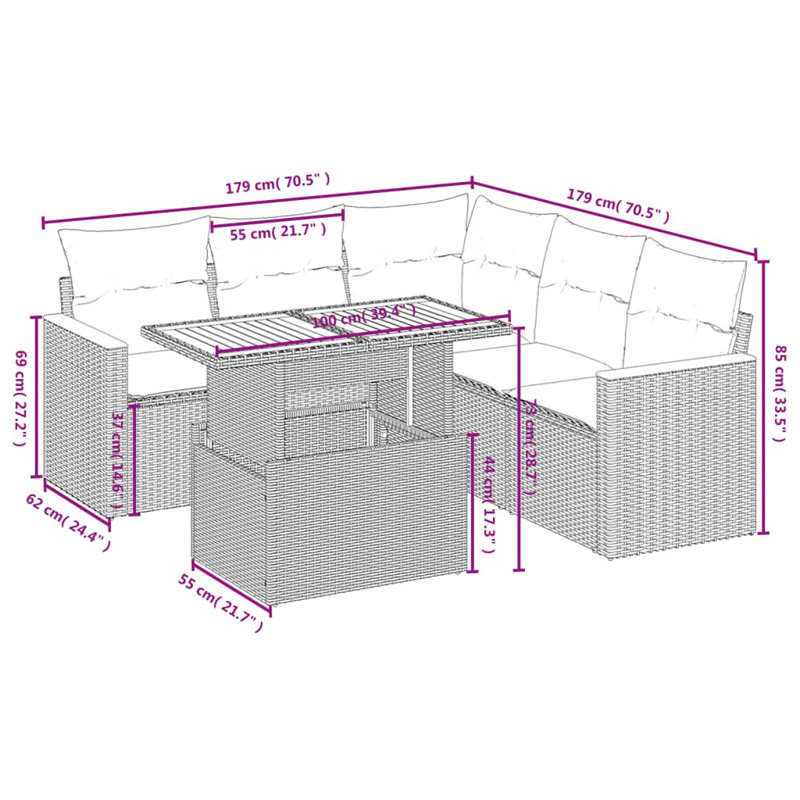 Vidaxl Garden Sofa Set